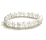 Kryształowy bransoletka elastyczna z naturalnego kamienia, koralik 10 mm / 16 - 17 cm, kamień kryształ