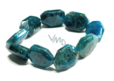 Apatyt bransoletka elastyczna naturalny kamień 19 x 15 x 7 mm / 16 - 17 cm, kamień realizacji