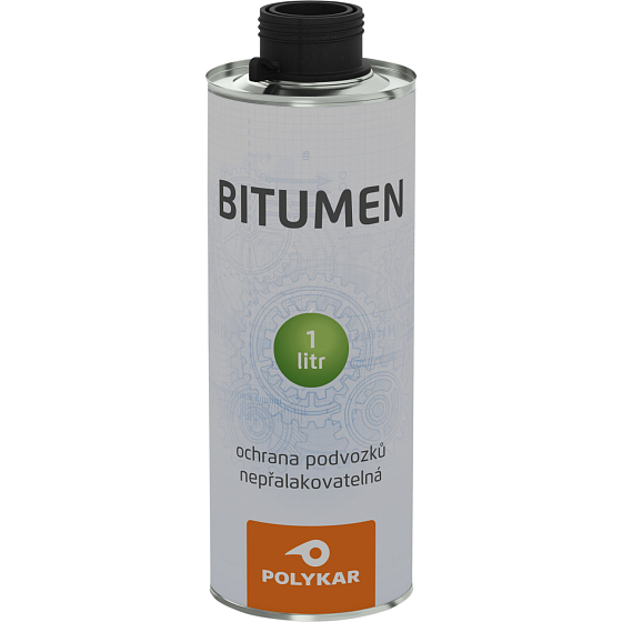 Polykar Bitumen natrysk ochrony podwozia samochodowego, kartusz, czarny, 1 l