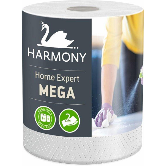 Harmony Home Expert Mega 2-warstwowe ręczniki kuchenne, 97 m, 1 rolka