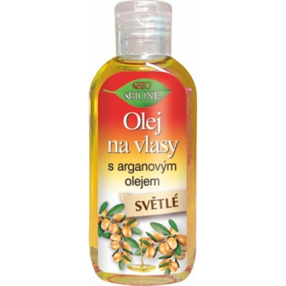 Bione Cosmetics Olej arganowy z silikonem do jasnych włosów 80 ml