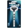 Gillette Mach3 holící strojek + náhradní hlavice 1 kus pro muže