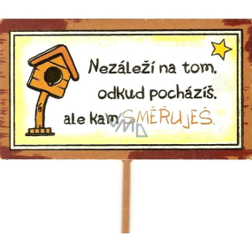 Nekupto Cedulka do květináče Směřuješ 30 cm