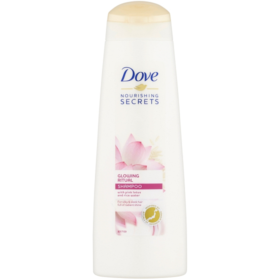 Dove Nourishing Secrets Rozzařující Rituál Lotosový květ a rýžová voda šampon na vlasy 250 ml