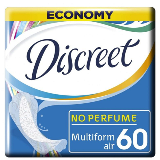 Discreet Air Multiform oddychowe wkładki intymne do codziennego użytku 60 sztuk