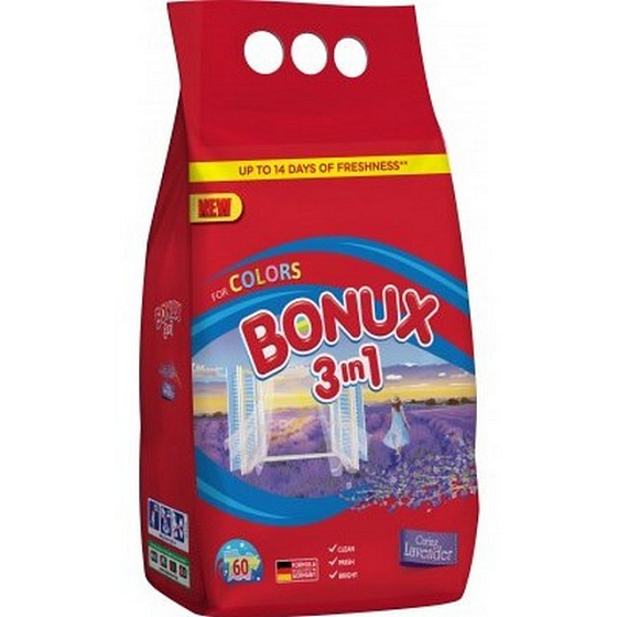 Bonux Color Caring Lavender 3v1 prací prášek 60 dávek 4,5 kg