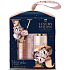 Grace Cole Velvet Rose & Peony mycí gel 100 ml + tělový krém 100 ml + mycí houba, kosmetická sada pro ženy