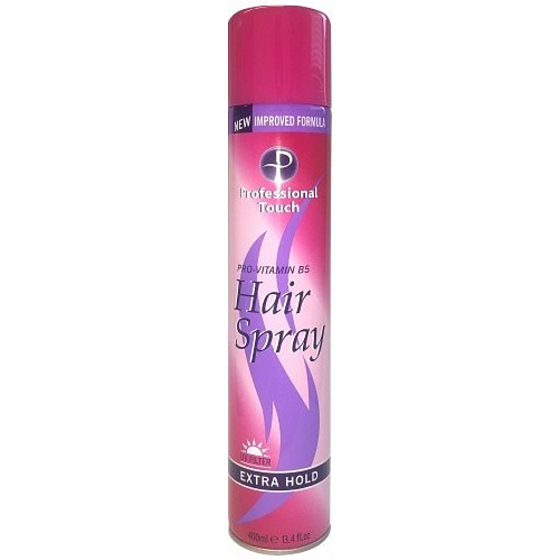 Salon Professional Touch Extra Hold Różowy lak do włosów 400 ml