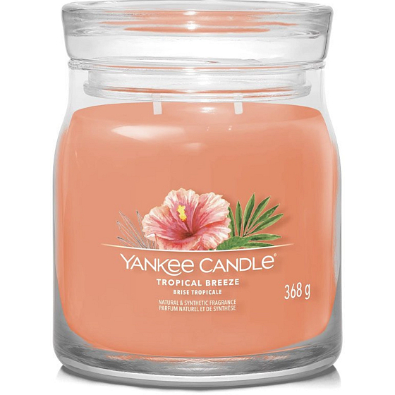 Yankee Candle Tropical Breeze - Tropikalna bryza świeca zapachowa Signature średni szklany 2 knoty 368 g