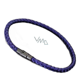 Lanový Magnetický náramek – tmavě modrý 21,5 cm x 4 mm, unisex