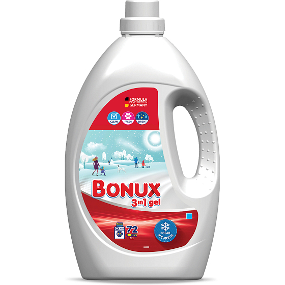 Bonux White Polar Ice Fresh żel do prania, 72 prań, 3,6 l