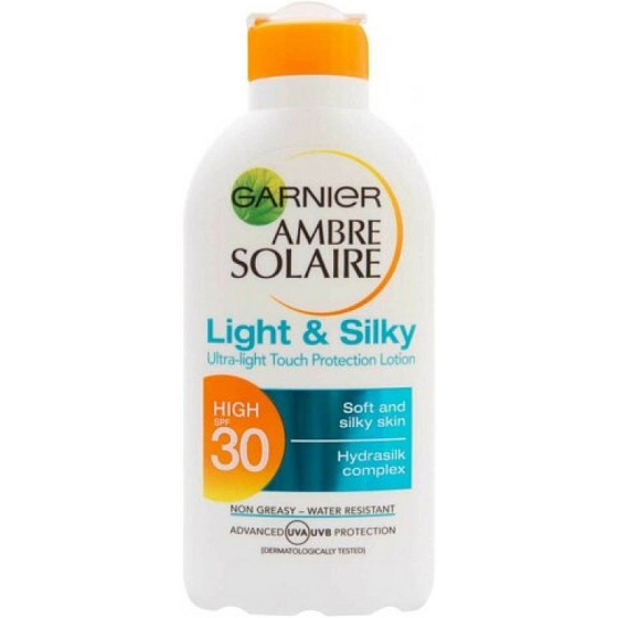 Garnier Ambre Solaire Light & silky SPF30 mléko na opalování 200 ml