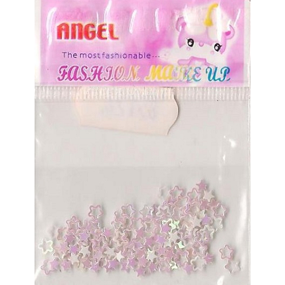 Angel Ozdoby na nehty kytičky a hvězdičky růžové 1 balení