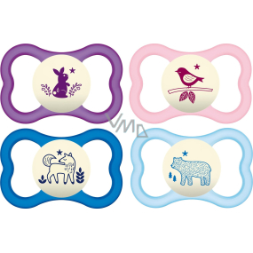 Mam Air Night silikonové ortodontické šidítko 6+ měsíců různé vzory a barvy 1 kus