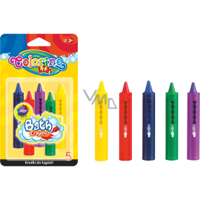 Colorino Kredki do kąpieli dla dzieci 3+, 5 kolorów