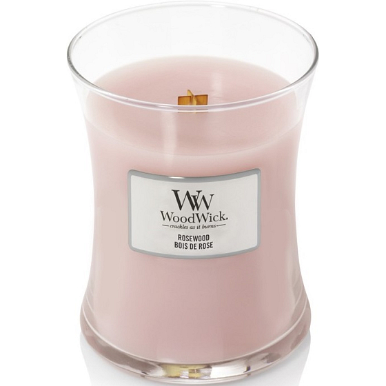 WoodWick Rosewood - Palisandr vonná svíčka s dřevěným knotem a víčkem sklo střední 275 g