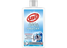Savo Środek do pralki usuwa resztki proszku do prania, zanieczyszczenia, kamień wodny i inne osady 250 ml