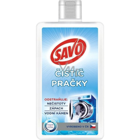 Savo Środek do pralki usuwa resztki proszku do prania, zanieczyszczenia, kamień wodny i inne osady 250 ml