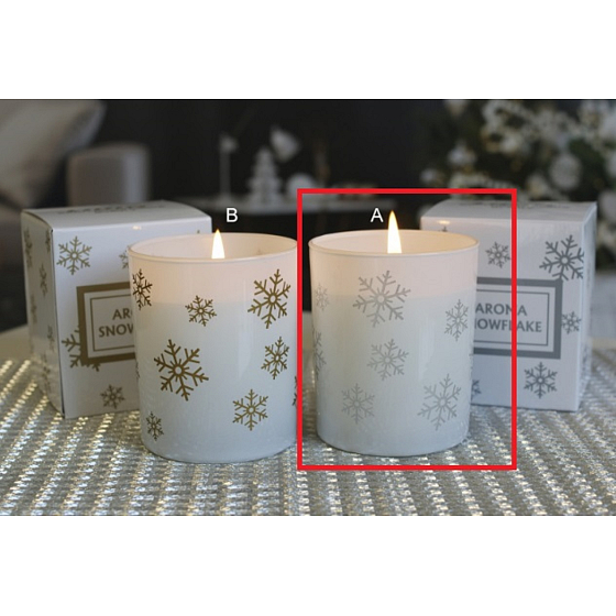 Lima Aroma Snowflake Świeca zapachowa srebrna, czas palenia 50 godzin 175 g