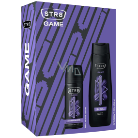 Str8 Game dezodorant w sprayu 150 ml + żel pod prysznic 400 ml, zestaw kosmetyczny dla mężczyzn