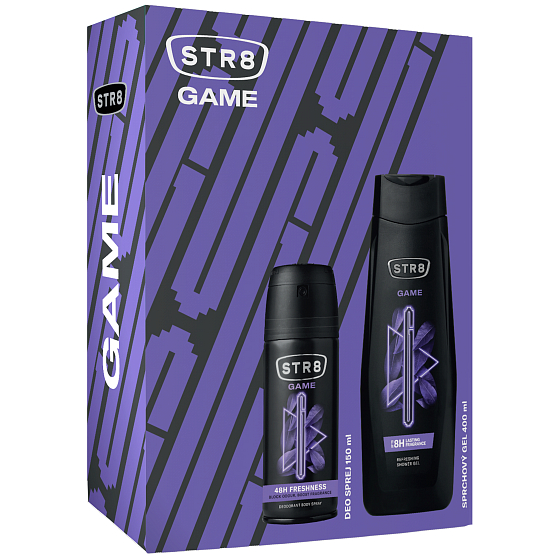 Str8 Game dezodorant w sprayu 150 ml + żel pod prysznic 400 ml, zestaw kosmetyczny dla mężczyzn