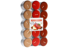 Bispol Aura čajová svíčka vonná jablko - skořice 1,5 x 3,9 cm 30 kusů 4 hodiny