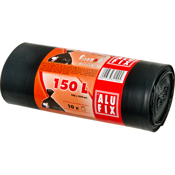 Alufix worki na odpady, 34 µ, 78 × 105 cm, 150 l, 10 sztuk