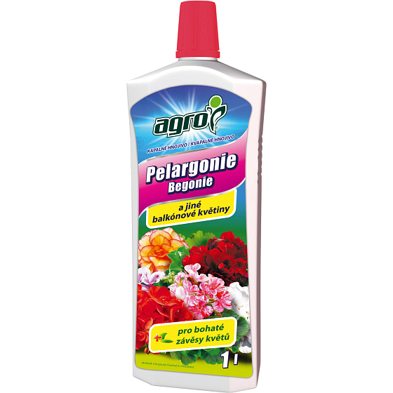 Agro płynny nawóz do pelargonii i innych roślin balkonowych, 1 l