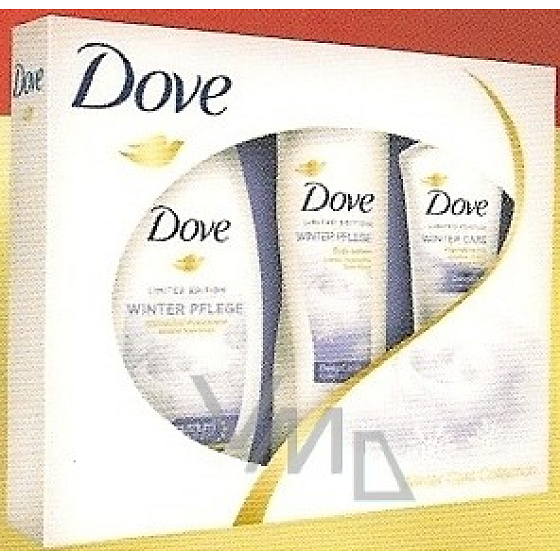 Dove Winter Care sprchový gel 250 ml + tělové mléko 250 ml + krém na ruce 75 ml, kosmetická sada