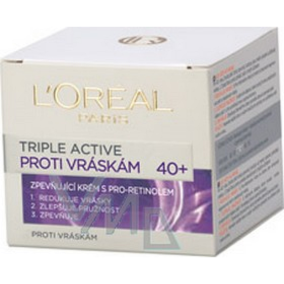 Loreal Paris Triple Active 40+ zpevňující krém s Pro-Retinolem proti vráskám 50 ml