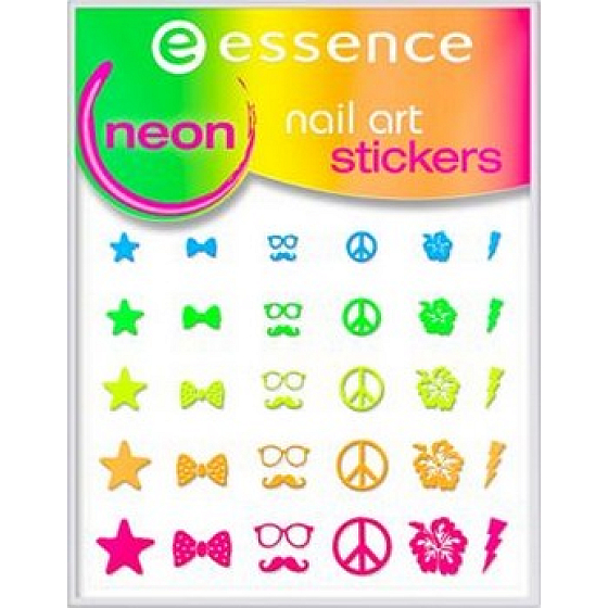 Essence Nail Art Sticker nálepky na nehty 13 Neon 1 aršík
