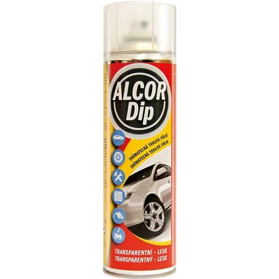 Alcor Dip snímatelná tekutá fólie Transparentní - lesk 500 ml sprej