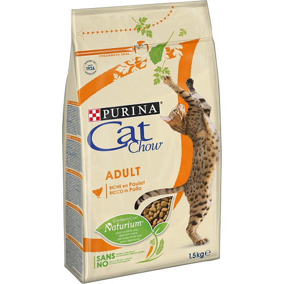 Purina Chow Adult Kuře a krůta kompletní krmivo pro dospělé kočky 1,5 kg