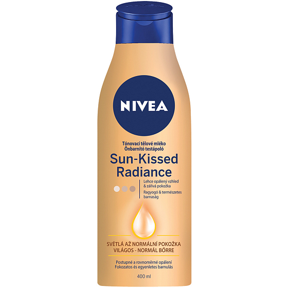 Nivea Sun Kissed Radiance tónovací tělové mléko pro světlou až normální pokožku 400 ml