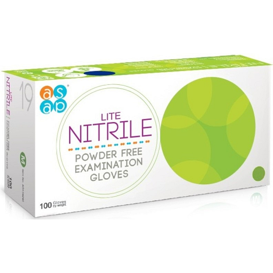Asap Rukavice Syntetický nitril latex jednorázové nepudrované vyšetřovací velikost S box 100 kusů