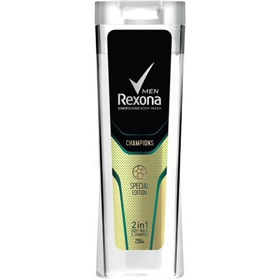 Rexona Men Champions 2v1 sprchový gel a šampon na vlasy 250 ml