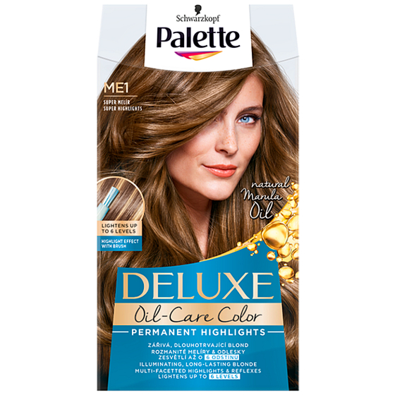 Schwarzkopf Palette Deluxe Intense Oil Care Color barva na vlasy ME1 Super melír