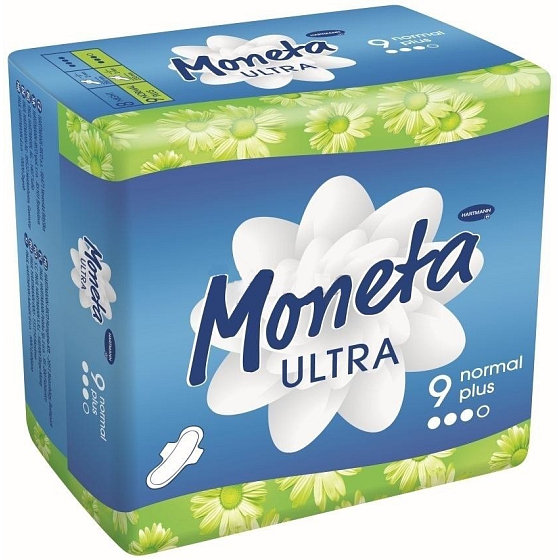 Ria Moneta Ultra Normal Plus intimní vložky s křidélky 9 kusů