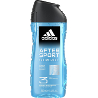 Adidas After Sport 3w1 żel pod prysznic dla ciała, włosów i twarzy dla mężczyzn 250 ml