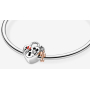 Zawieszka ze srebra próby 925 Disney Minnie Mouse & Mickey Mouse Wisiorek - wieczna miłość, koralik do bransoletki, miłość
