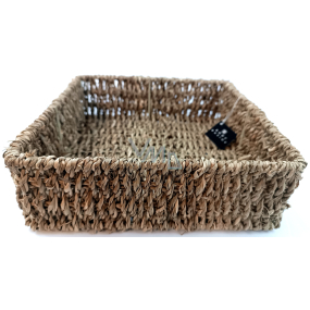Body Basics Koszyk dekoracyjny kwadratowy z wikliny M 22 x 22 x 7 cm