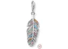 Charm Srebrna 925 Piórko, humra zapięcie wisiorek na bransoletkę symbol