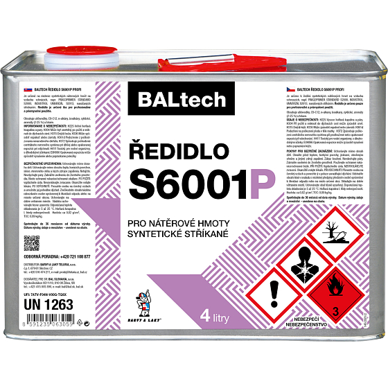 BALTECH rozpuszczalnik S6001P Profi 4 l - Przy zamówieniu tego produktu należy przedłożyć zaświadczenie o wpisie do ewidencji działalności gospodarczej