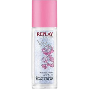 Replay Jeans Spirit! Woman parfémovaný deodorant sklo pro ženy 75 ml