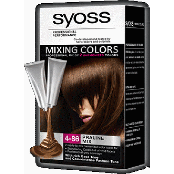 Syoss Mixing Colors dlouhotrvající barva na vlasy 4-86 Pralinkový Mix