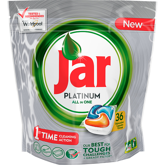 Jar Platinum All in One Orange Kapsle do myčky nádobí 36 kusů