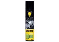 Coyote Cockpit Cytrynowy antystatyczny, czyści i pielęgnuje plastik, skórę, gumę, drewno, skórę syntetyczną w wnętrzu pojazdu 400 ml spray