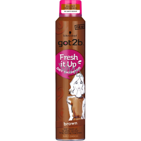 Got2b Fresh it Up Brown suchý šampon pro hnědé vlasy 200 ml Got2b Fresh it Up Brown suchý šampon pro hnědé vlasy 200 ml