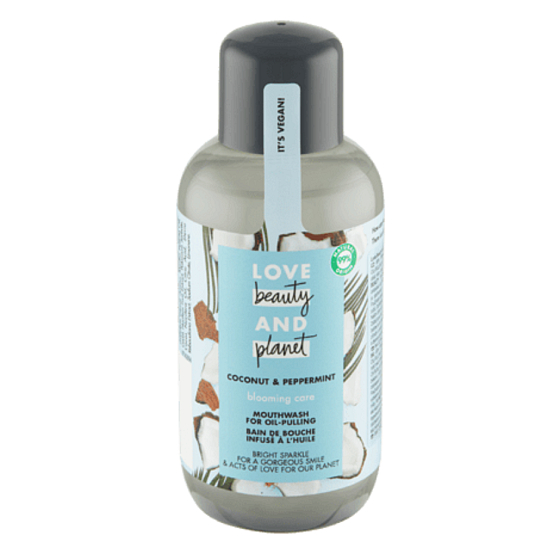 Love Beauty & Planet Kokosová voda a Peppermint ústní voda 250 ml