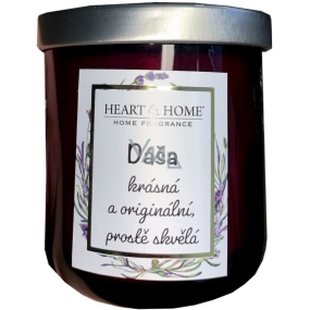 Heart & Home Słodkie wiśnie sojowa świeca zapachowa z imieniem Daša 110 g